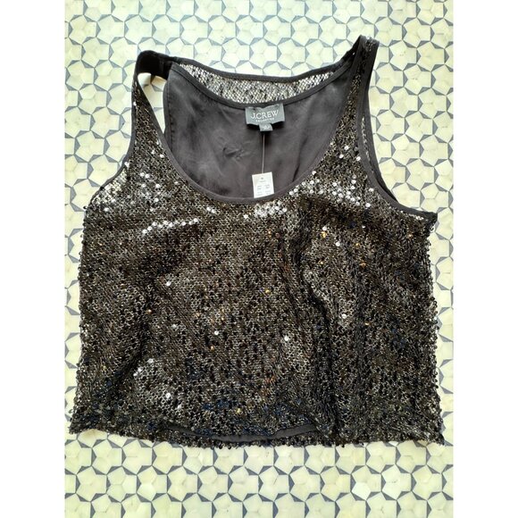J.Crew Collection Sequin Top & Midi Skirt Set Black Size Small Top & 6 Skirt NWT - Picture 4 of 15